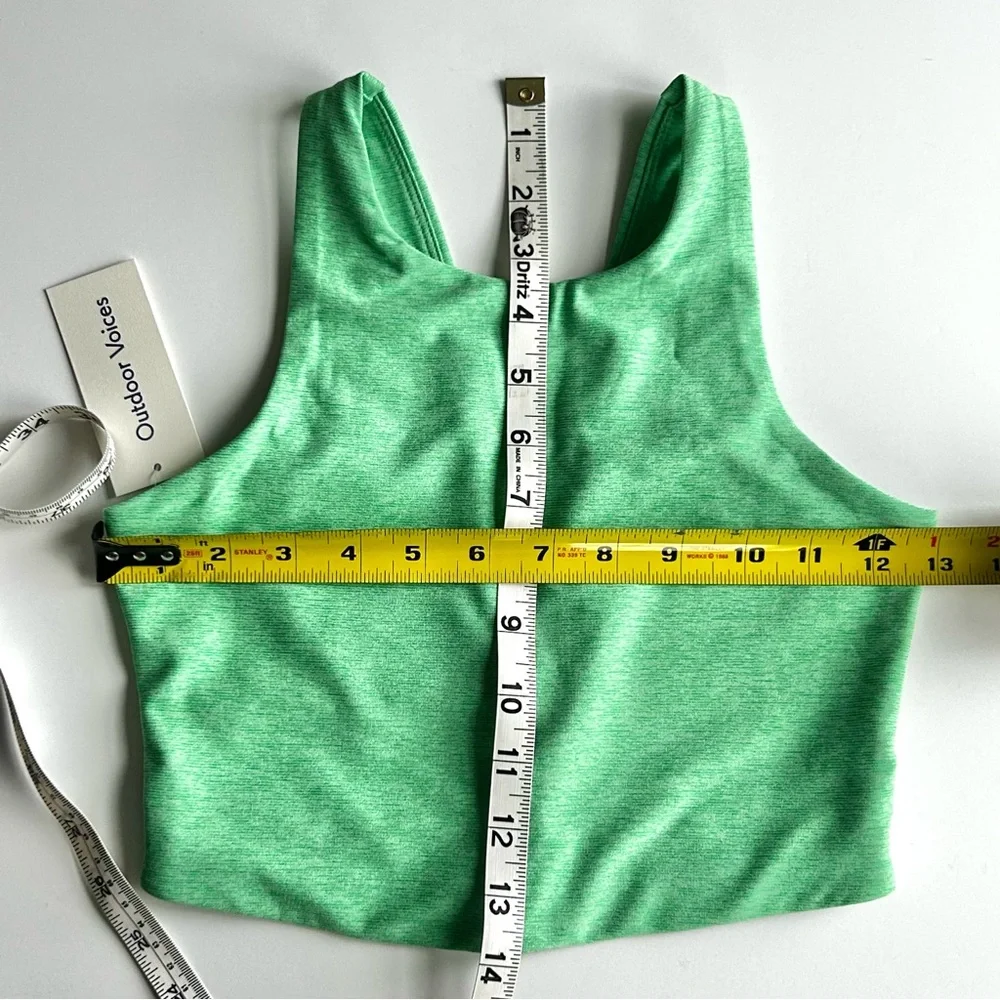 🍒NWT Outdoor Voices Venus Crop Top in Jadeite/Green. Size: XS - Picture 11 of 12